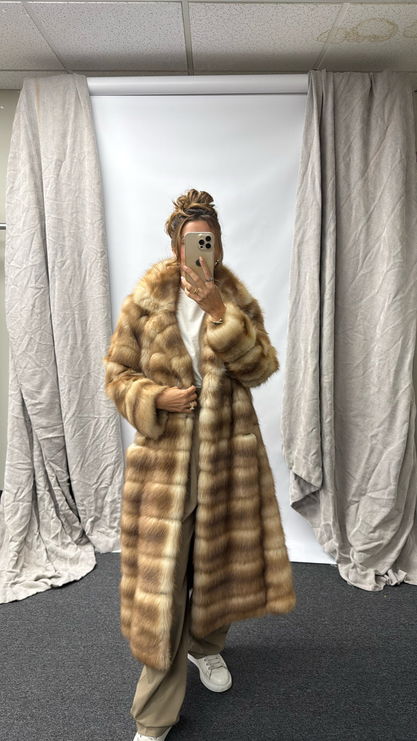 NATURAL STONE MARTEN COAT Taupe/Tan