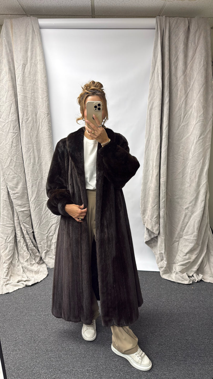 NATURAL RANCH MINK COAT Black