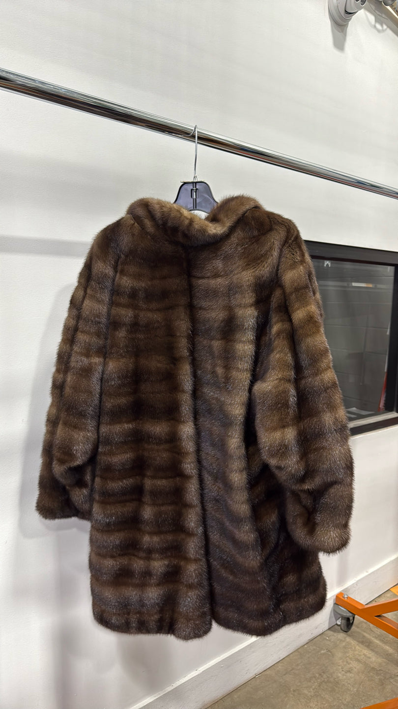 Natural Lunaraine Mink Coat - Brown GM16041901040