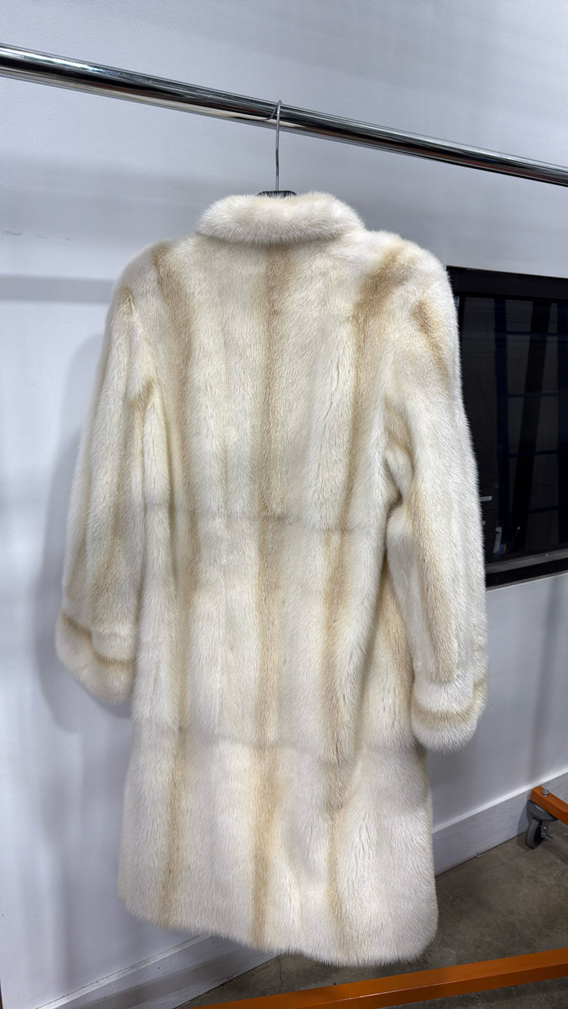 White Mink Coat - Cream/Beige GM16041905414