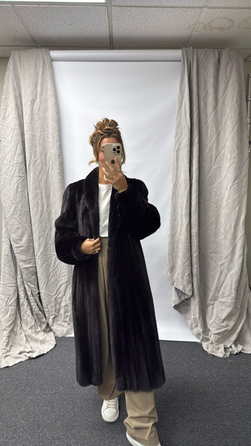 NATURAL RANCH MINK COAT Black