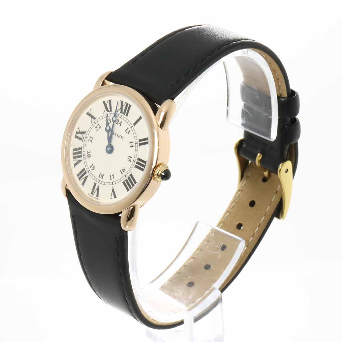 PURPOSE Cartier Ronde Louis Cartier SM W6800151 Women's Watch, Ivory, 18K Pink Gold, Quartz, 90272267