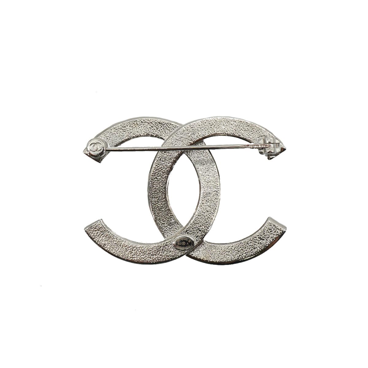 CHANEL BROOCH RHINESTONE COCOMARK SILVER ACCESSORY B22A 90335808