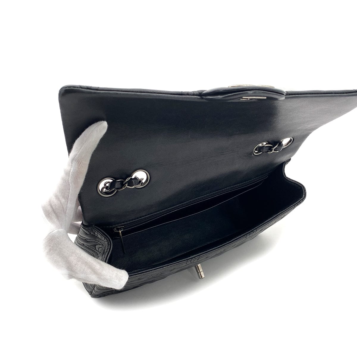 PURPOSE CHANEL COCOMARK CHAIN SHOULDER BAG BLACK LEATHER 90304185