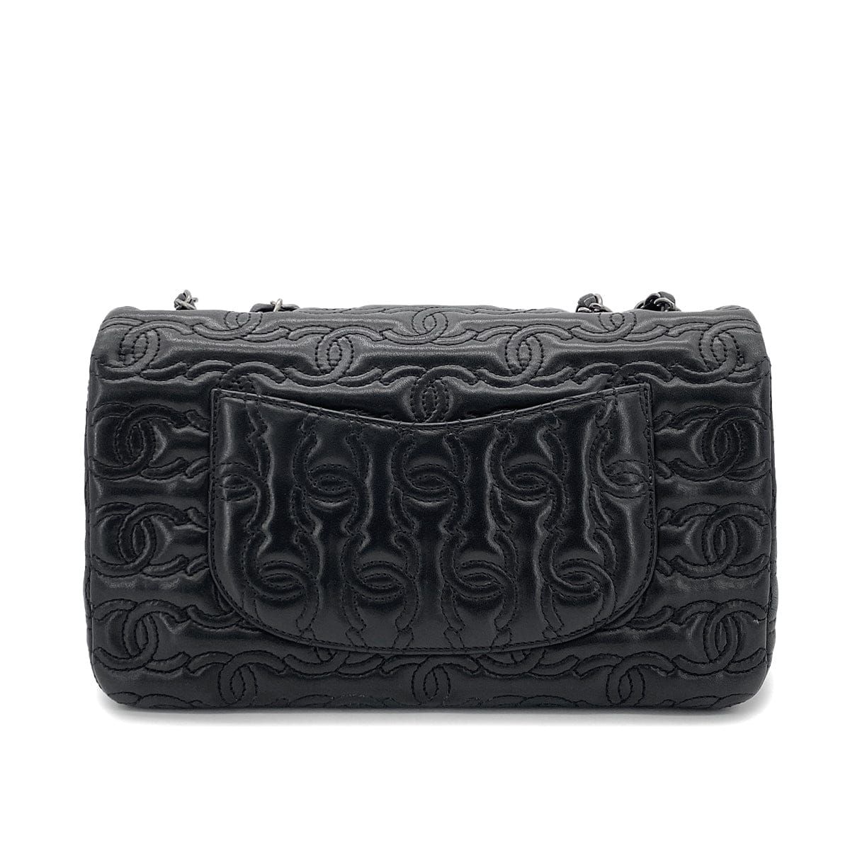 PURPOSE CHANEL COCOMARK CHAIN SHOULDER BAG BLACK LEATHER 90304185