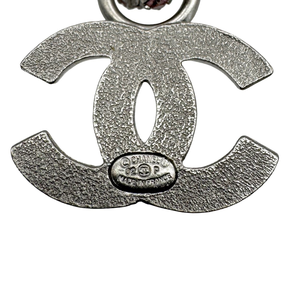 PURPOSE CHANEL COCOMARK PIN BROOCH RHINESTONE PINK SILVER ACCESSORY 02P 90321020
