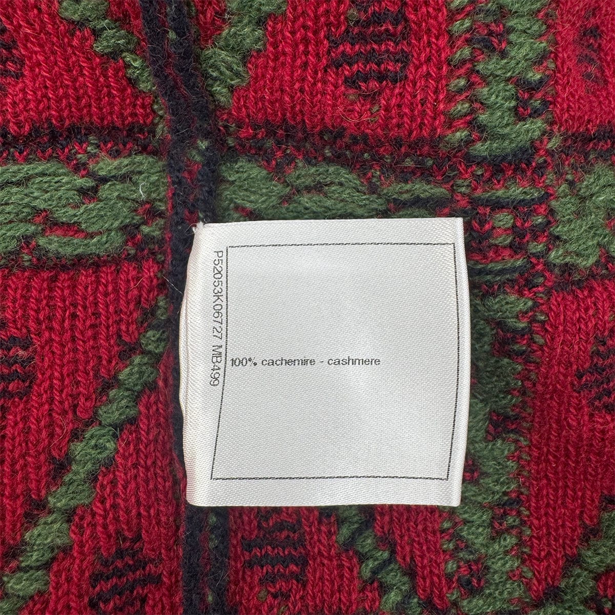 PURPOSE CHANEL KNIT JACKET PATTERNED ALL-OVER RED CASHMERE 40 P52 RTW 90292111