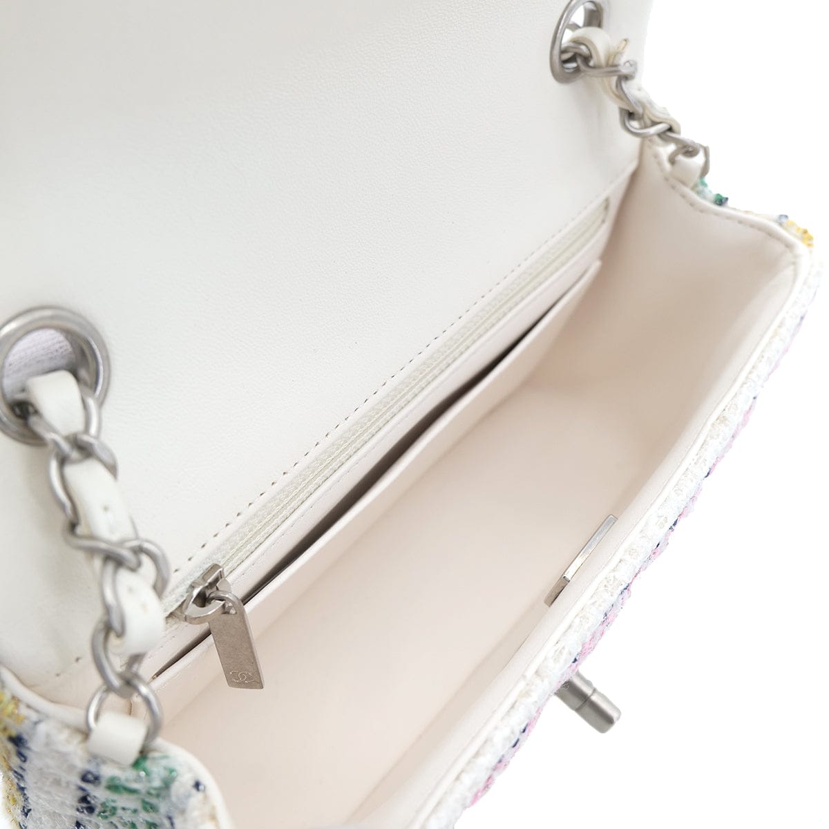 PURPOSE CHANEL MATELASSE CHAIN SHOULDER BAG MULTICOLOR TWEED 90303733