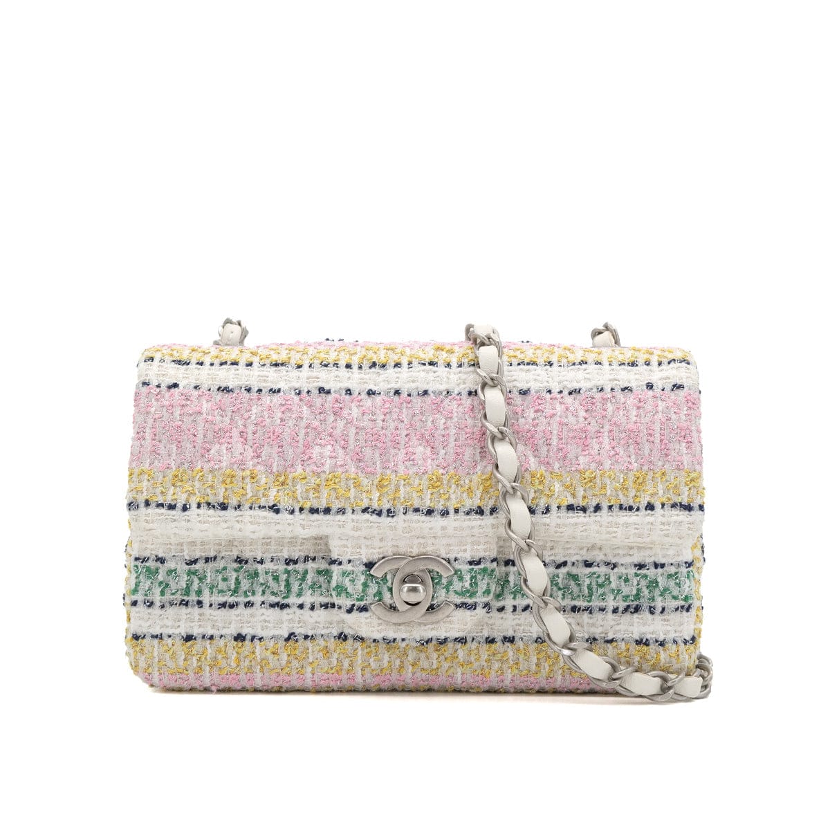 PURPOSE CHANEL MATELASSE CHAIN SHOULDER BAG MULTICOLOR TWEED 90303733