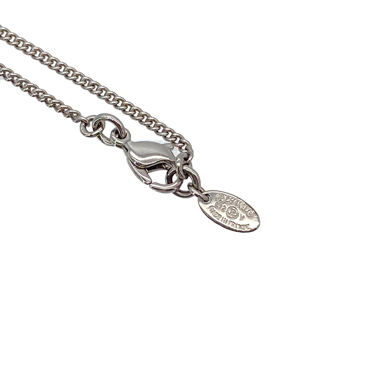PURPOSE CHANEL NECKLACE COCOMARK RHINESTONE SILVER ACCESSORY C12V 90284576