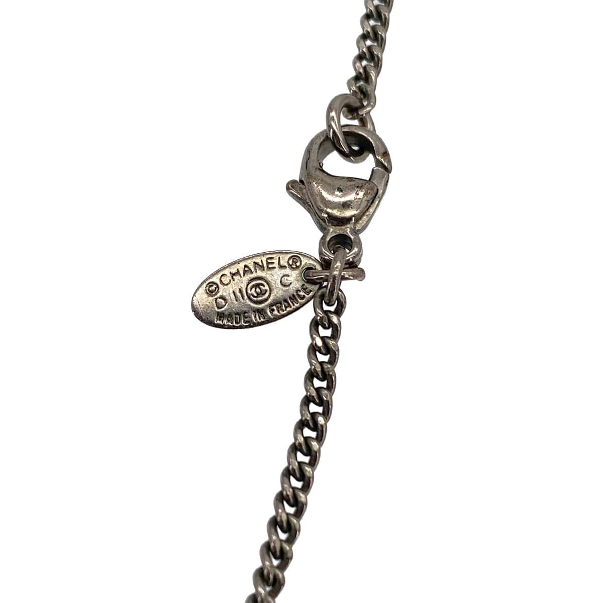 PURPOSE CHANEL NECKLACE COCOMARK RHINESTONE SILVER ACCESSORY D11C 90326874