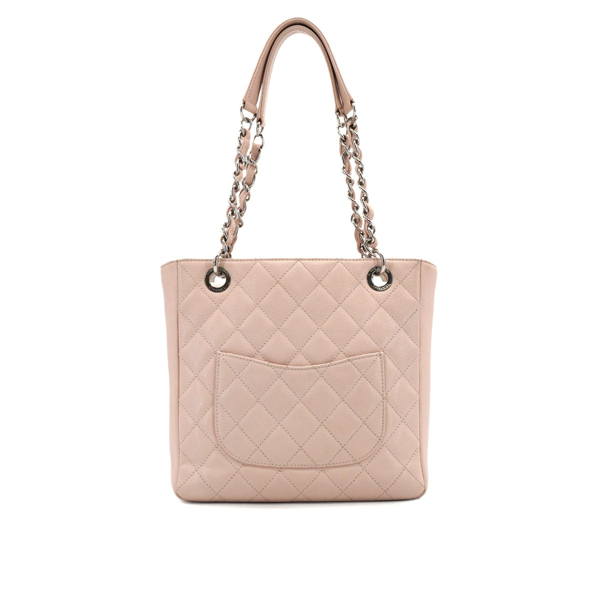 PURPOSE CHANEL PST CHAIN TOTE BAG PINK CAVIAR SKIN GOLD HARDWARE 90325798