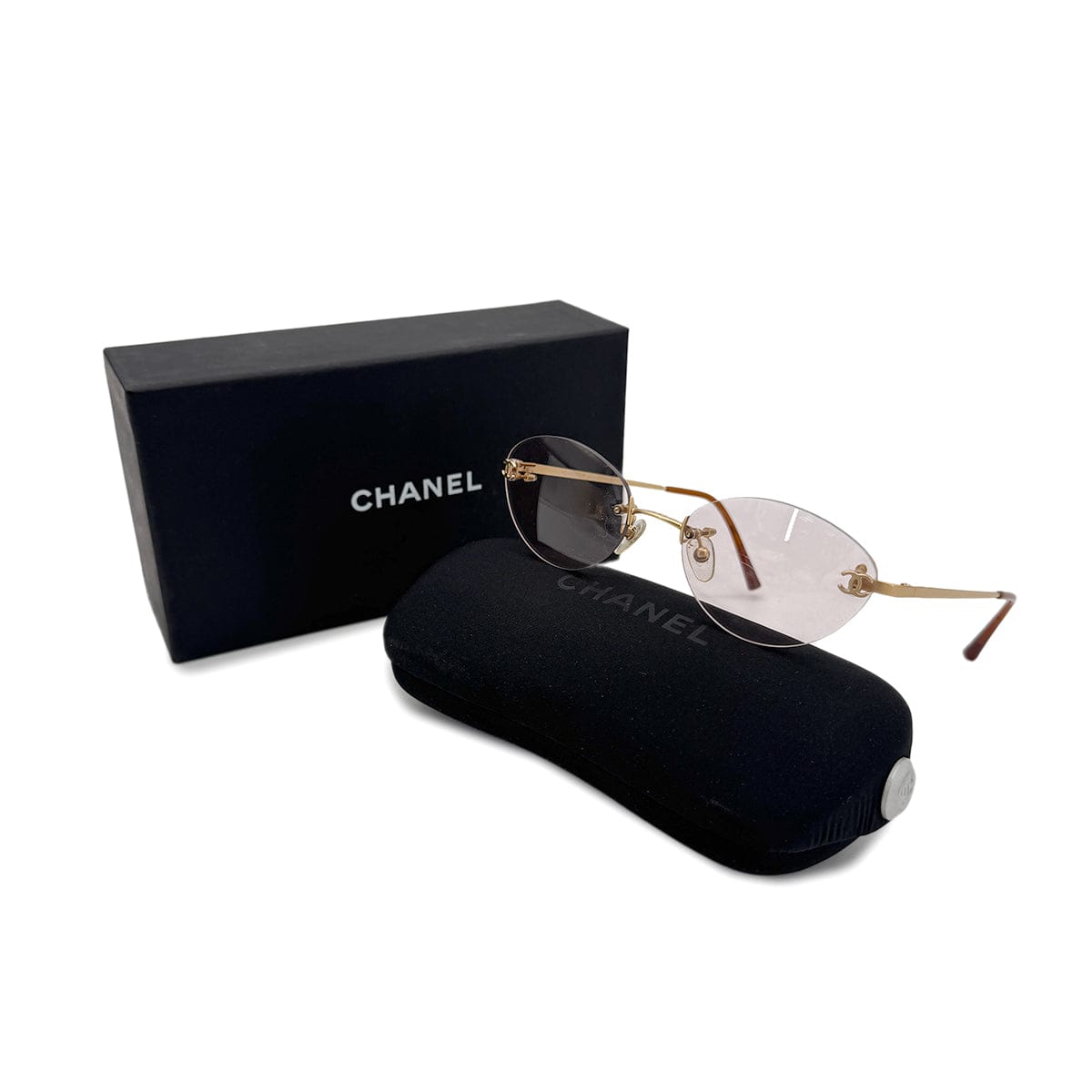 PURPOSE CHANEL SUNGLASSES COCOMARK BROWN GOLD EYEWEAR 90298694