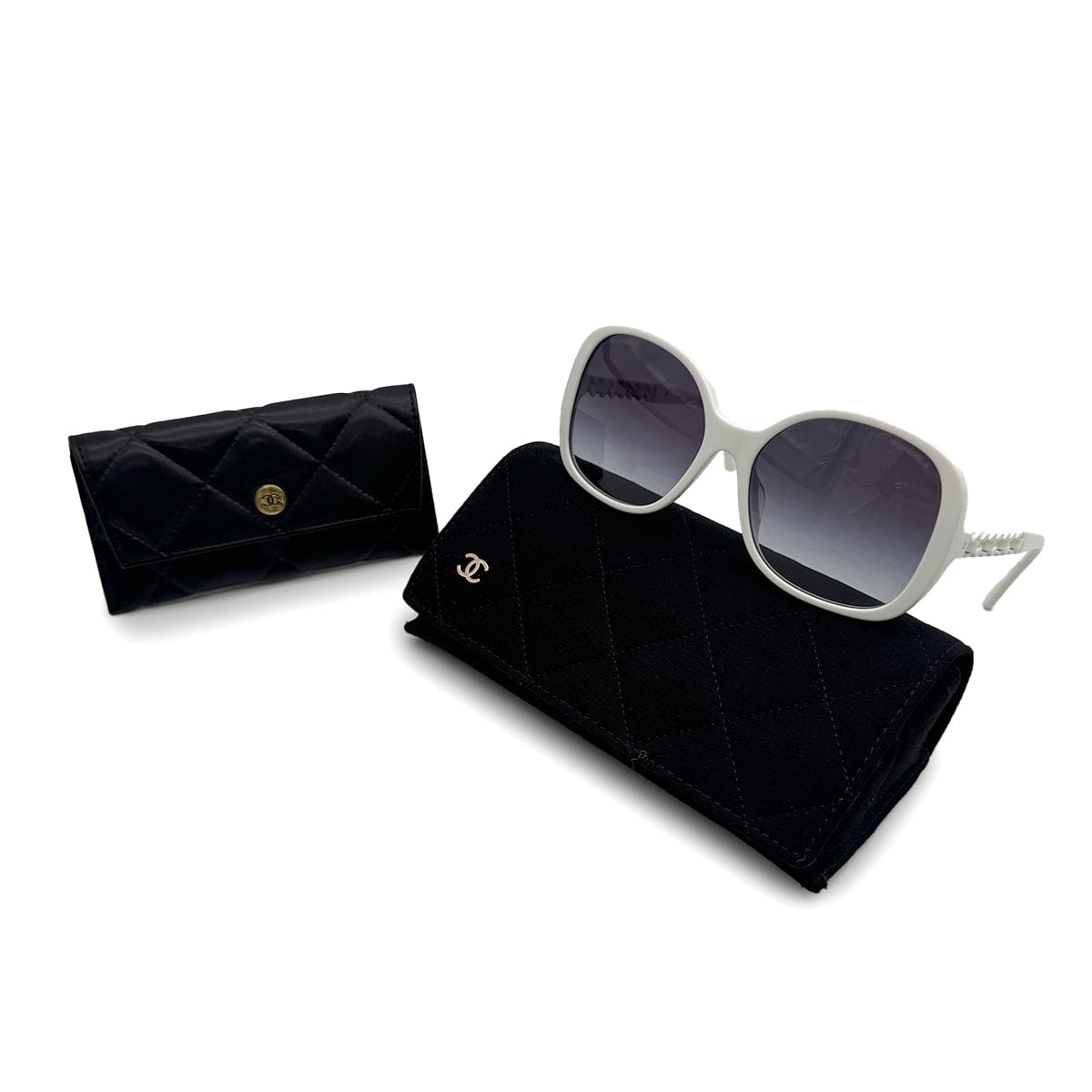 PURPOSE CHANEL SUNGLASSES COCOMARK CHAIN WHITE EYEWEAR 90308345