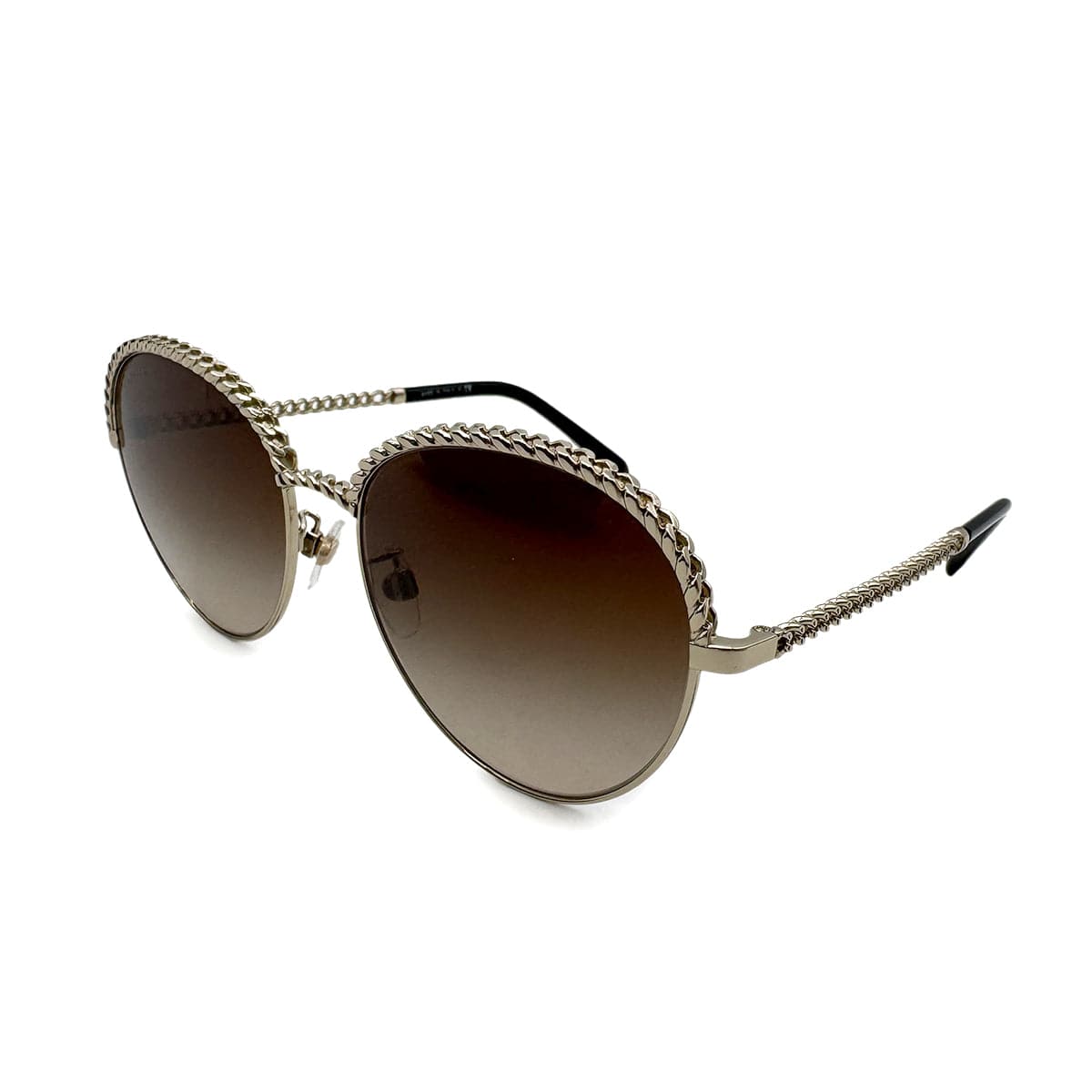 PURPOSE CHANEL SUNGLASSES COCOMARK GOLD BROWN EYEWEAR 90305129