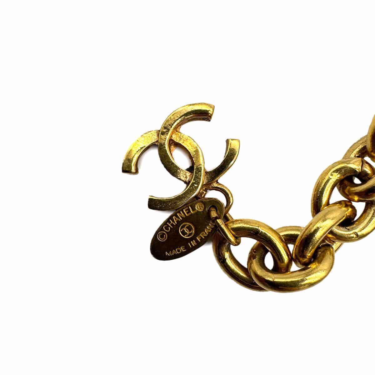 PURPOSE CHANEL VINTAGE COCOMARK MATELASSE CHAIN BELT GOLD ACCESSORY 90308368