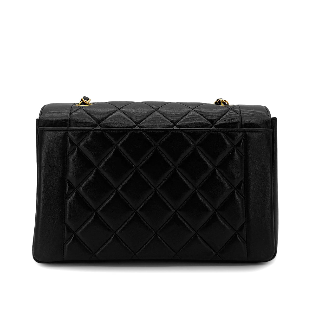 PURPOSE CHANEL VINTAGE MATELASSE CHAIN SHOULDER BAG BLACK LAMB SKIN 90286874