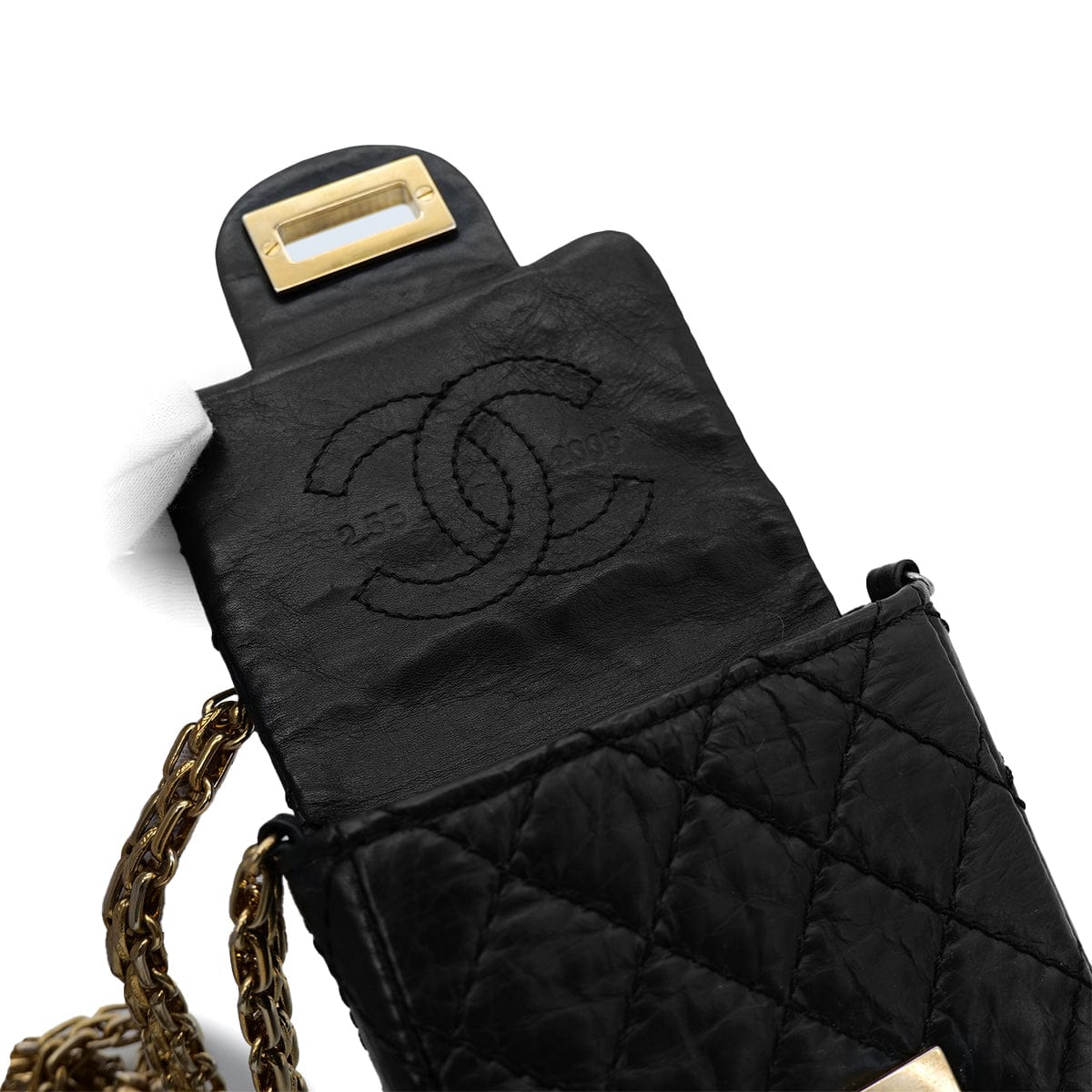 PURPOSE CHANEL VINTAGE MATELASSE CHAIN SHOULDER BAG BLACK LEATHER 90298437