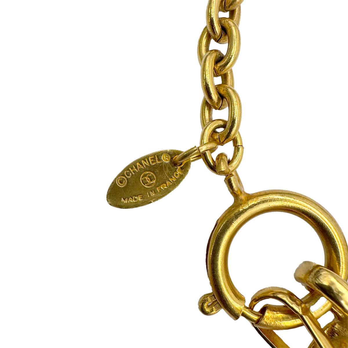 PURPOSE CHANEL VINTAGE NECKLACE MATELASSE COCOMARK GOLD ACCESSORY 90310239