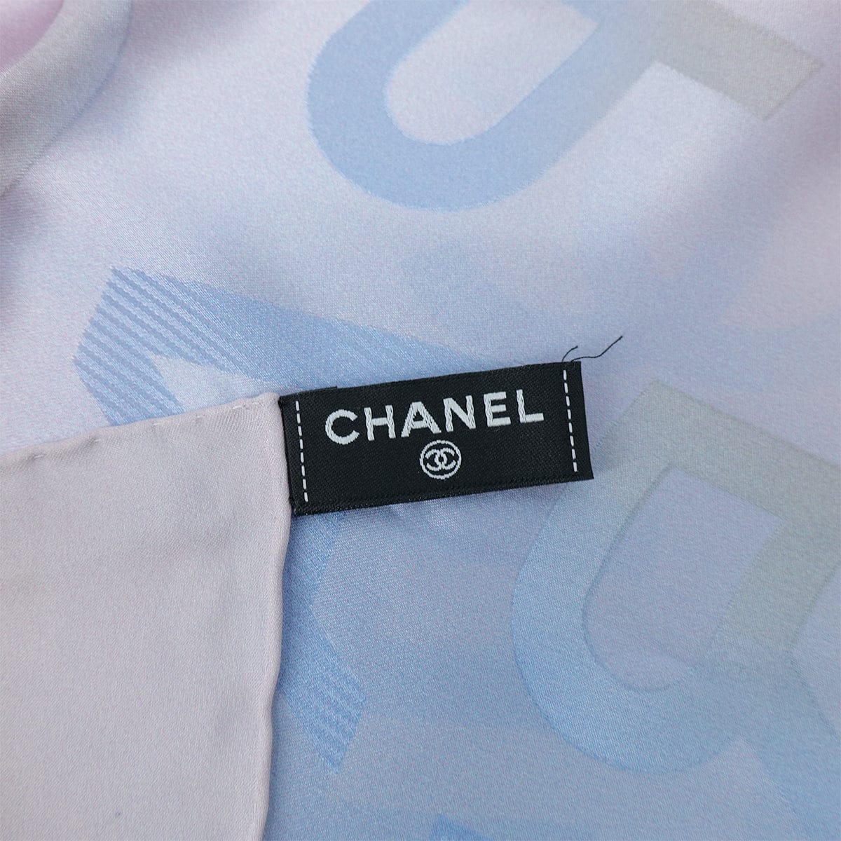 PURPOSE CHANEL VINTAGE SCARF COCOMARK PINK BLUE SILK 90305123