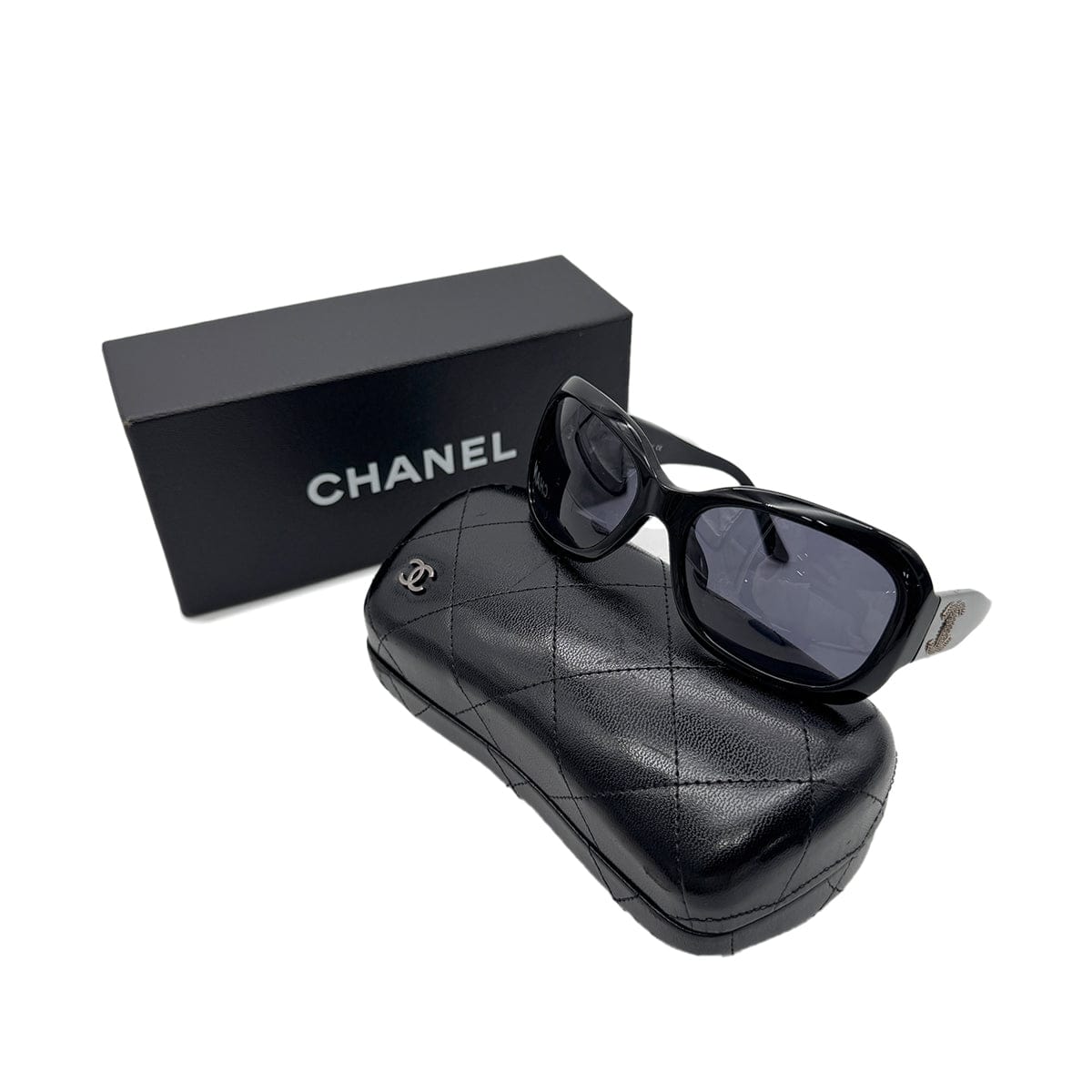PURPOSE CHANEL VINTAGE SUNGLASSES COCOMARK BLACK EYEWEAR 90298692