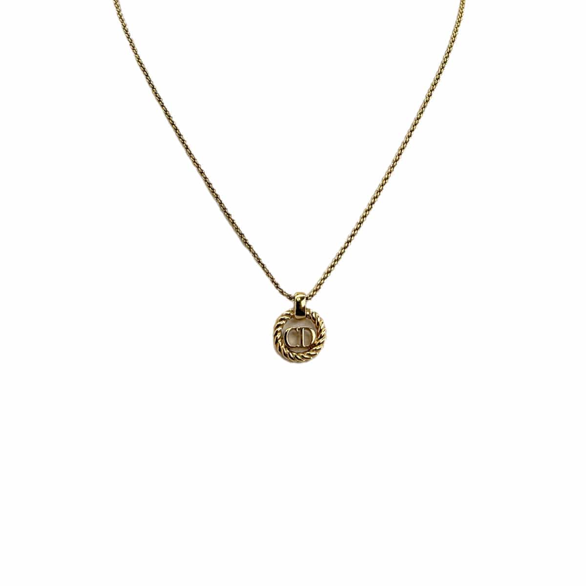 PURPOSE CHRISTIAN DIOR NECKLACE CD LOGO GOLD ACCESSORY 90299319