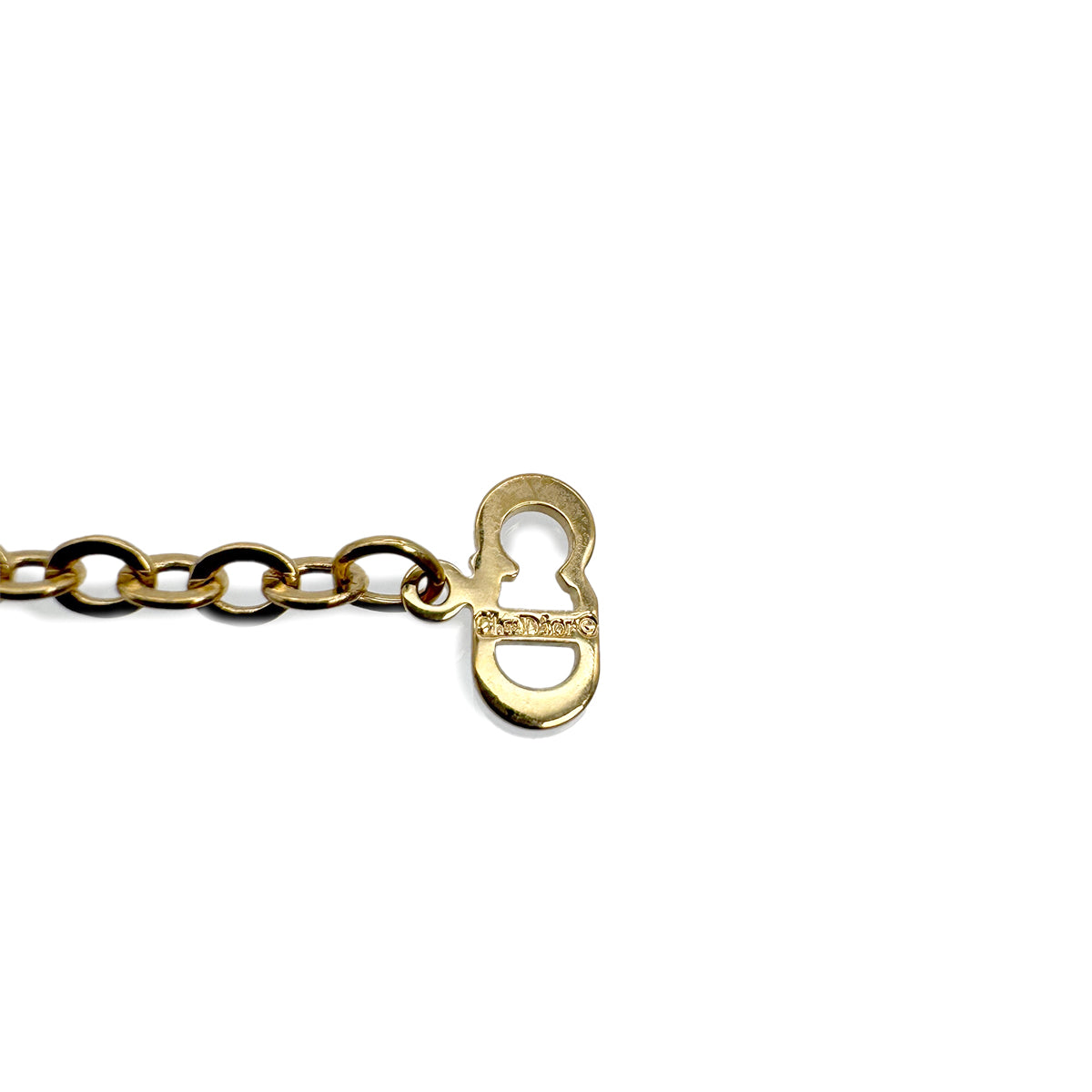 PURPOSE CHRISTIAN DIOR NECKLACE LOGO RHINESTONE GOLD ACCESSORY 90299332