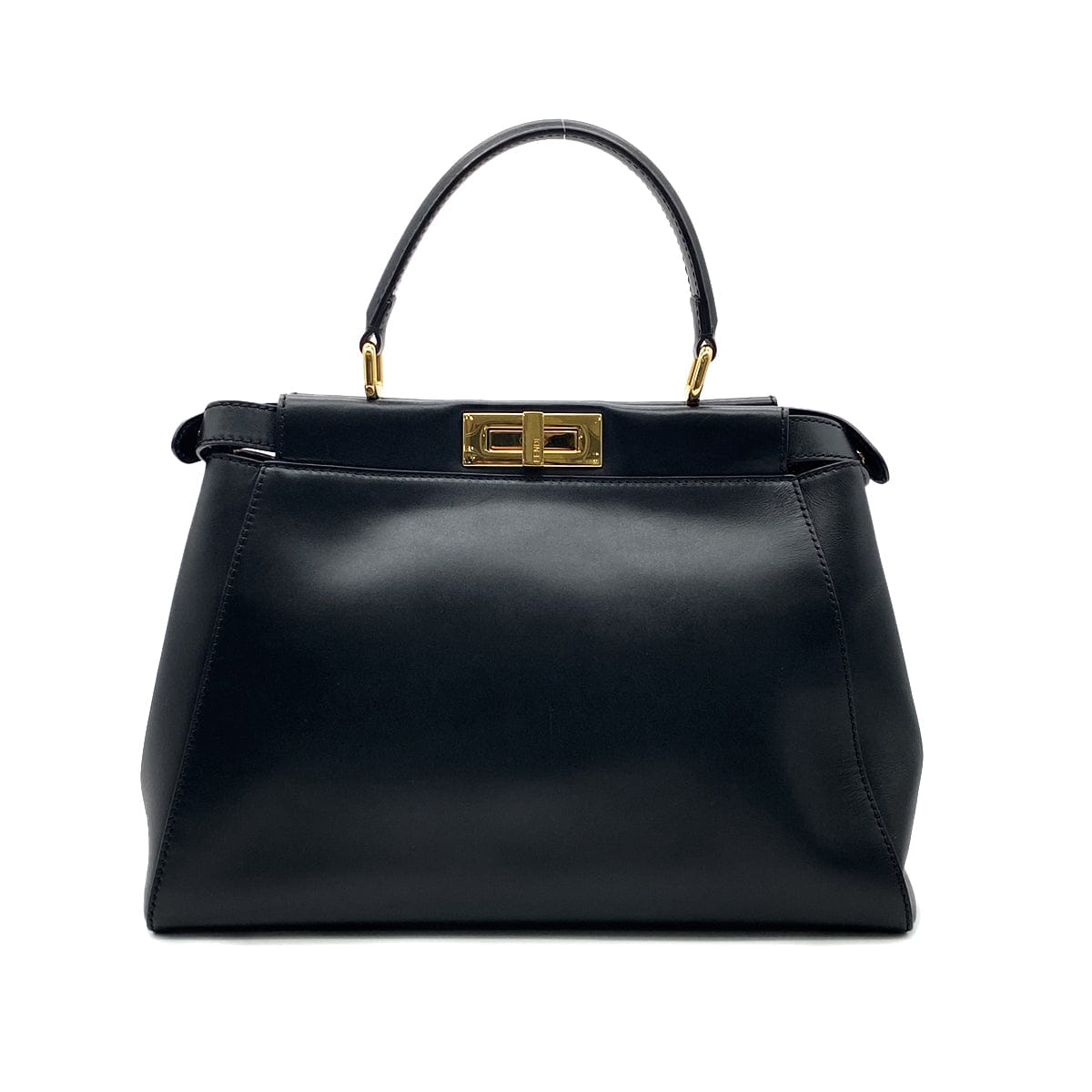 PURPOSE FENDI PEEKABOO REGULAR HAND SHOULDER BAG LEATHER BLACK 8BN226 90304719