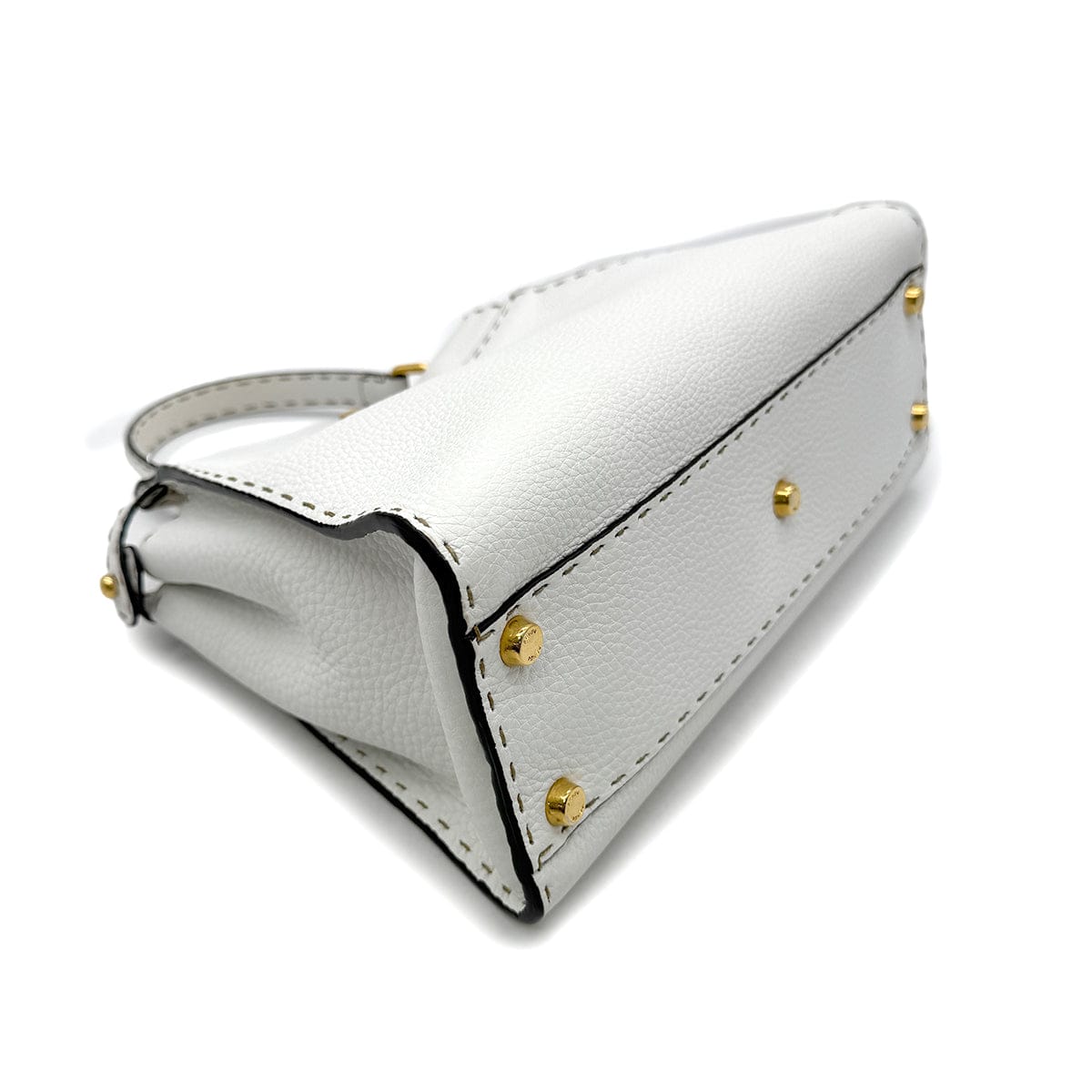 PURPOSE FENDI PEEKABOO REGULAR SELLERIA HAND SHOULDER BAG LEATHER WHITE 8BN290 90305461