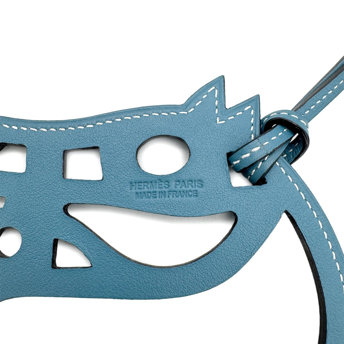 PURPOSE HERMES BAG CHARM HORSE PADDOCK CHEVAL BLEU JEAN VEAU SWIFT 90285947