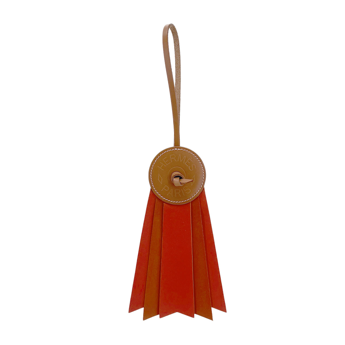 PURPOSE HERMES BAG CHARM PADDOCK FLOT NATUREL CAPUCINE VACHE HUNTE AGNEAU MILO 90282073