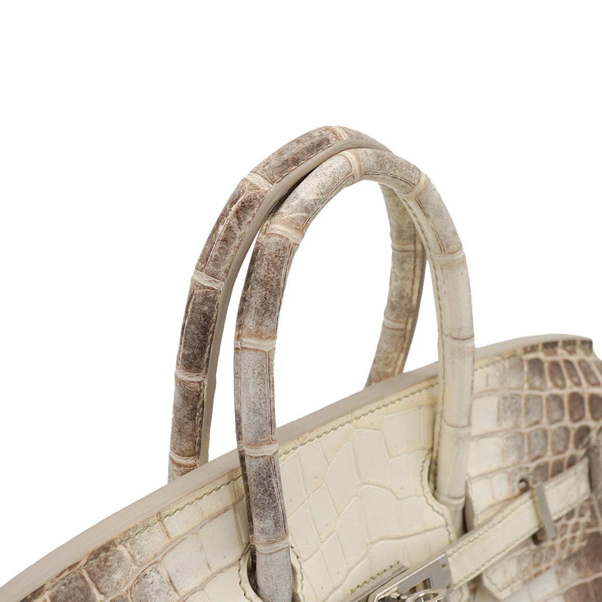 PURPOSE HERMES BIRKIN 25 HIMALAYA CROCODILE NILOTICUS MAT HAND BAG 2015 T STAMP PALLADIUM HARDWARE 90327986