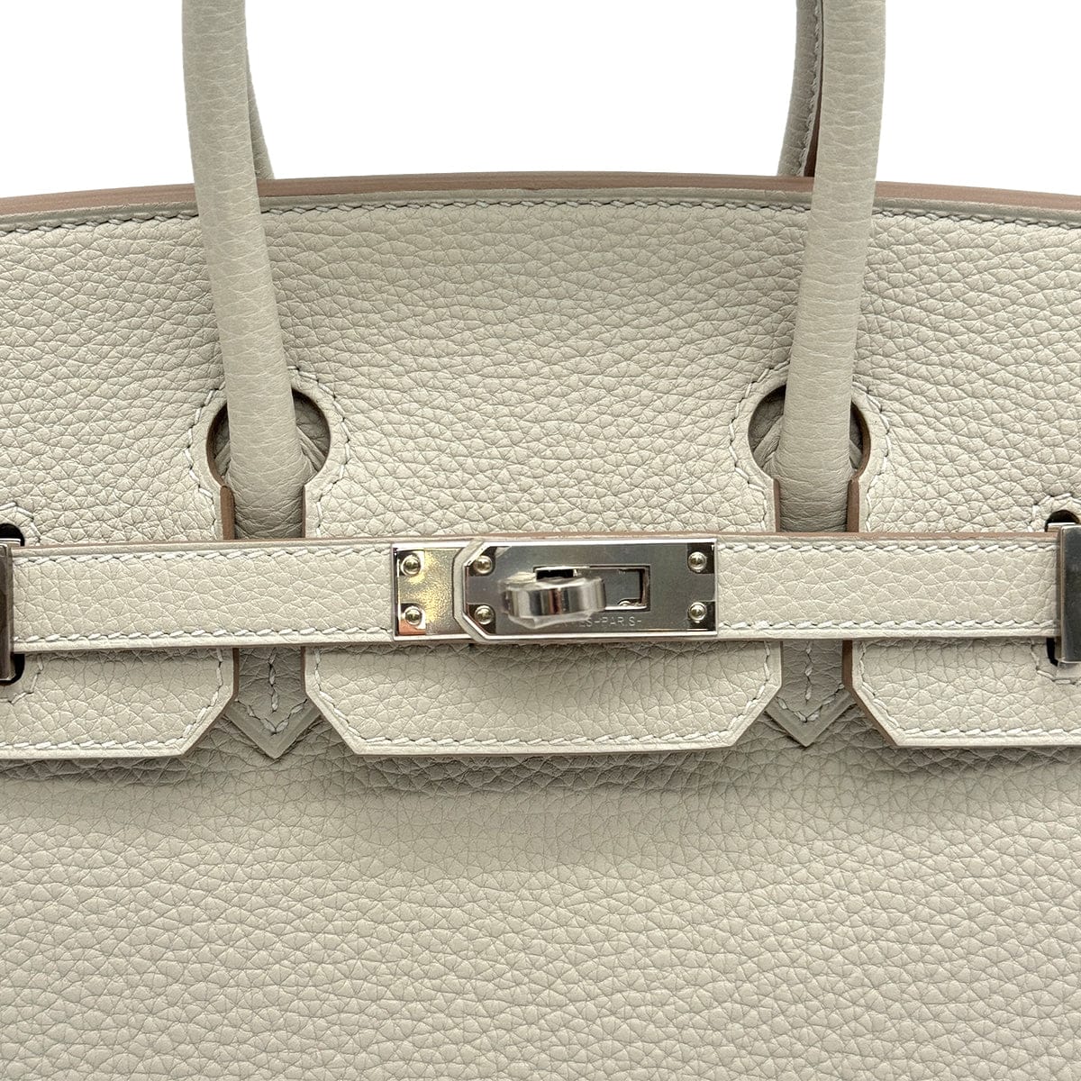 PURPOSE HERMES BIRKIN 25 VERSO GRIS PERLE NATA TOGO HAND BAG 2022 U STAMP PALLADIUM HARDWARE 90327141