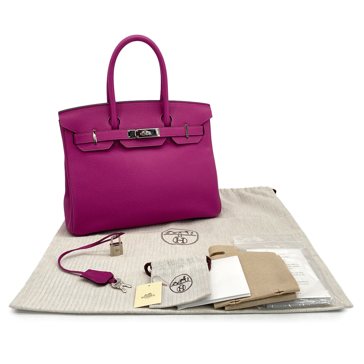 PURPOSE HERMES BIRKIN 30 ROSE PURPLE TOGO HAND BAG 2017 A STAMP PALLADIUM HARDWARE 90325630