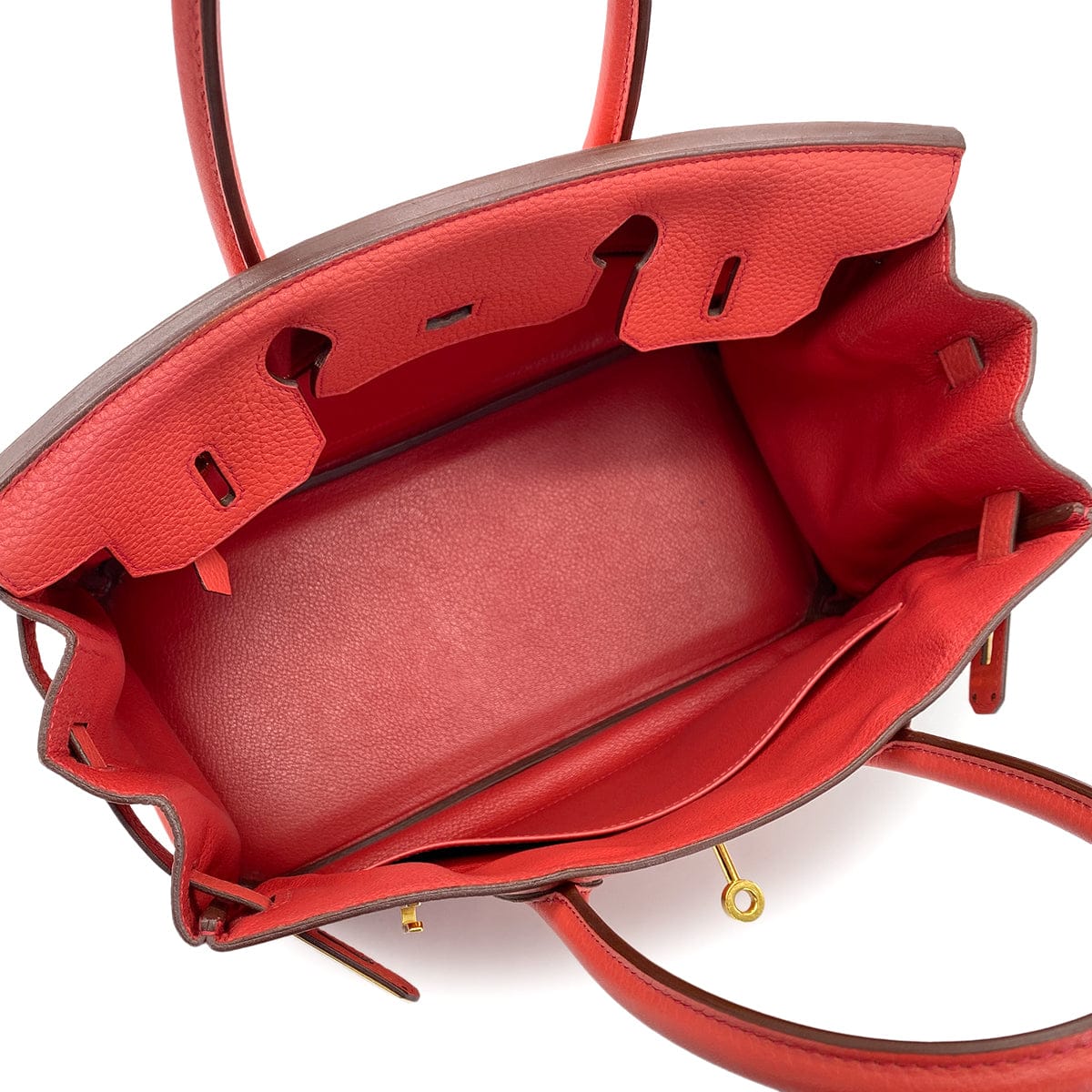 PURPOSE HERMES BIRKIN 30 ROUGE PIVOINE TAURILLON CLEMENCE HAND BAG 2015 T STAMP GOLD HARDWARE 90317928