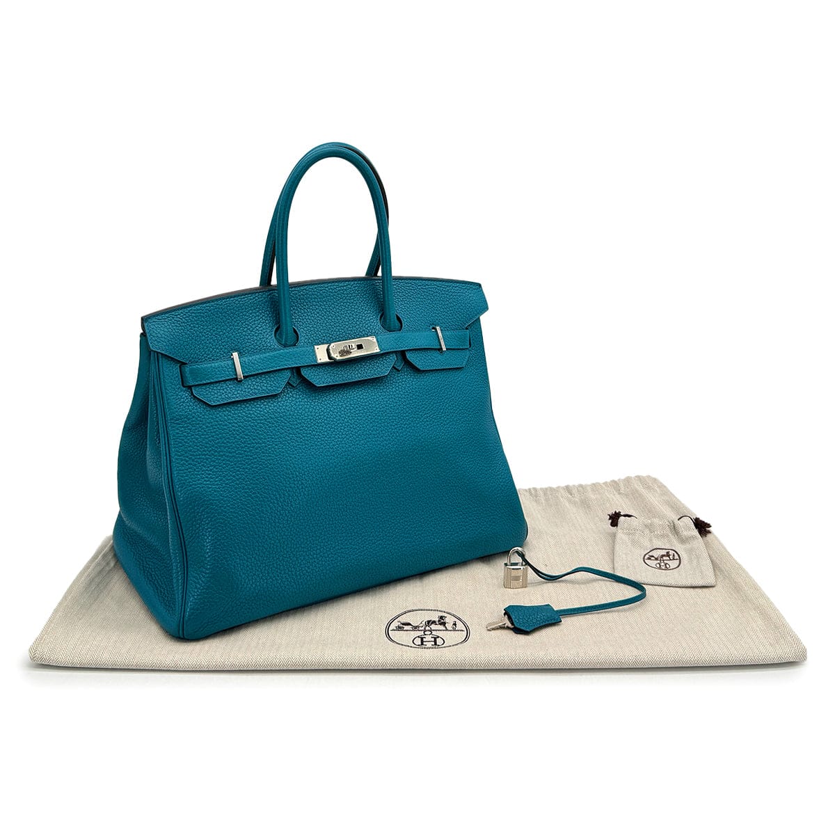 PURPOSE HERMES BIRKIN 35 BLUE IZMIR TAURILLON CLEMENCE HAND BAG 2013 SQUARE Q PALLADIUM HARDWARE 90318521