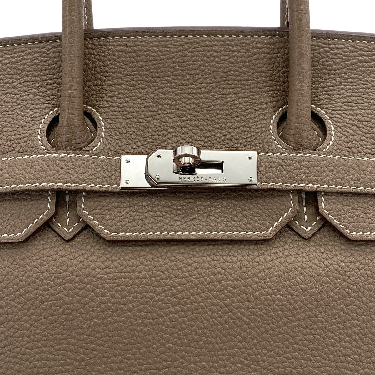 PURPOSE HERMES BIRKIN 35 ETOUPE TAURILLON CLEMENCE HAND BAG ▢N PALLADIUM HARDWARE 90309730