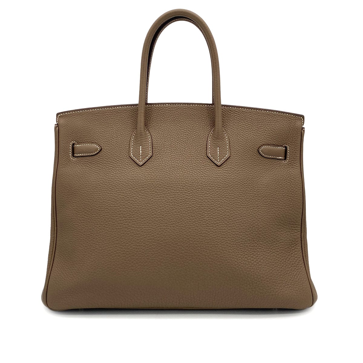 PURPOSE HERMES BIRKIN 35 ETOUPE TAURILLON CLEMENCE HAND BAG ▢N PALLADIUM HARDWARE 90309730