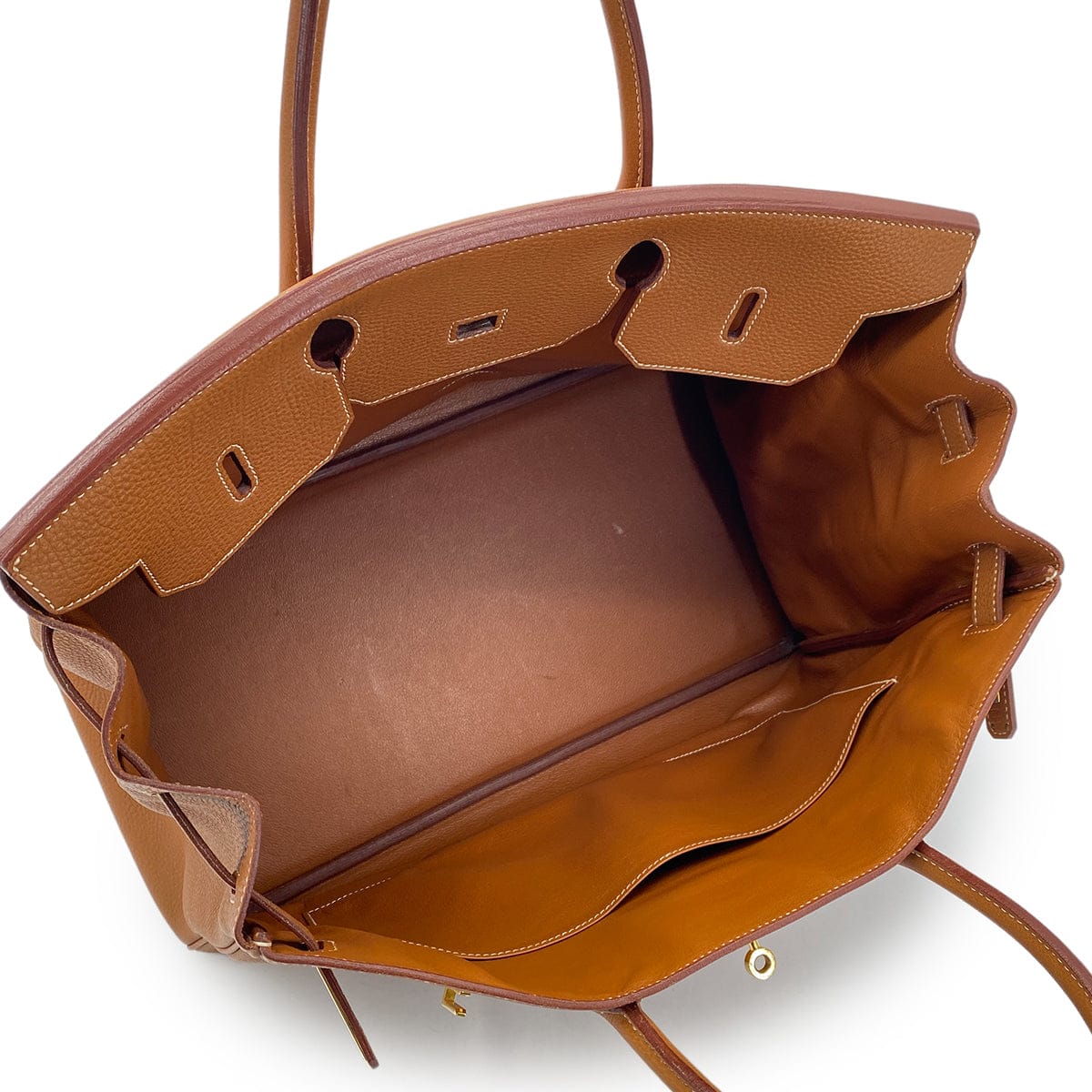 PURPOSE HERMES BIRKIN 40 GOLD TOGO HAND BAG □F GHW 90299553