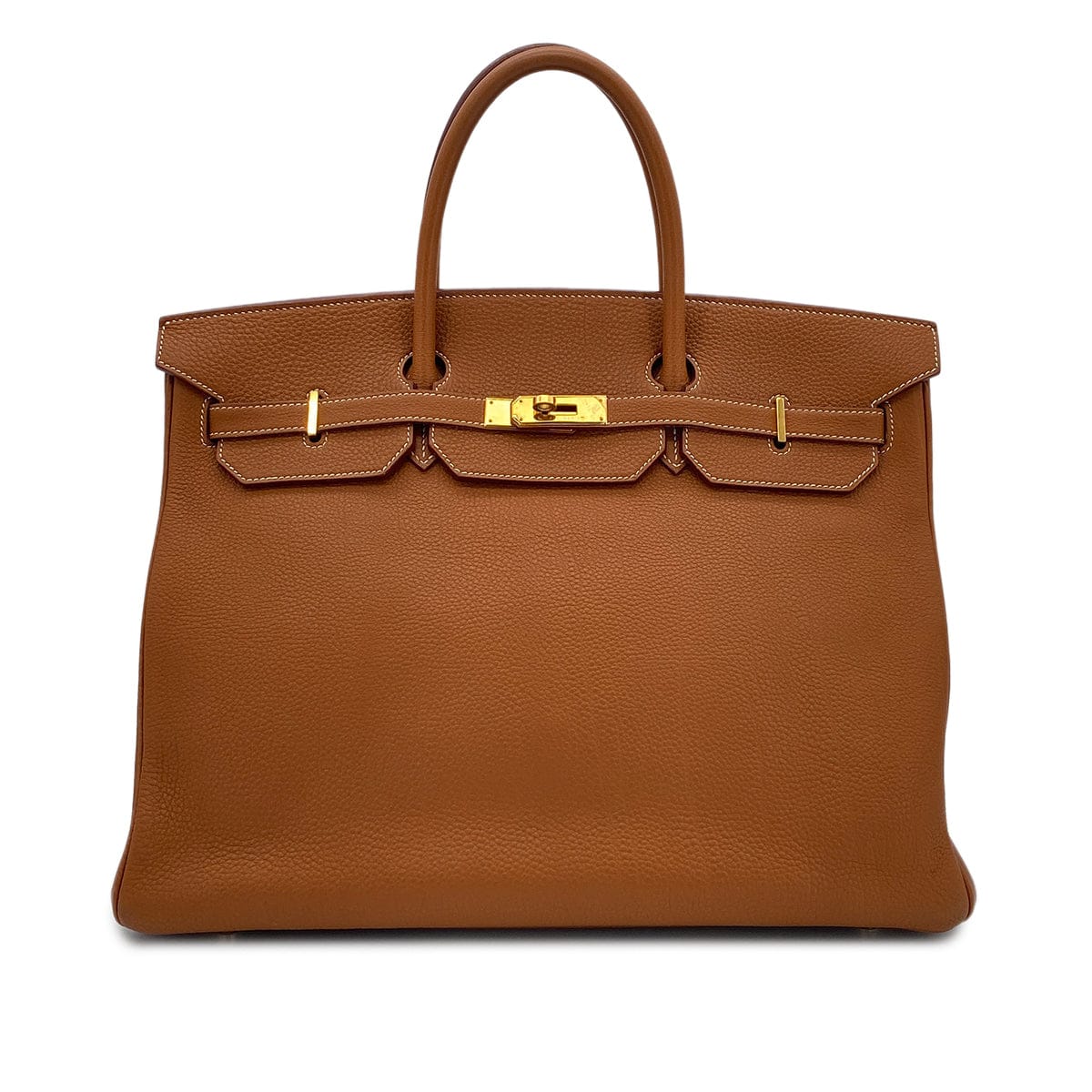 PURPOSE HERMES BIRKIN 40 GOLD TOGO HAND BAG □F GHW 90299553