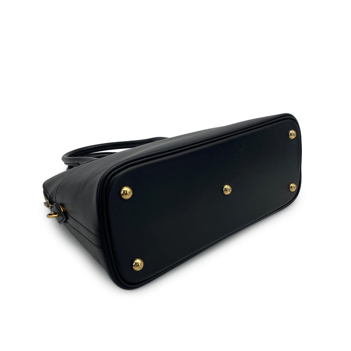 PURPOSE HERMES BOLIDE 31 BLACK BOXCALF HAND SHOULDER BAG 2002 SQUARE F GOLD HARDWARE 90320998