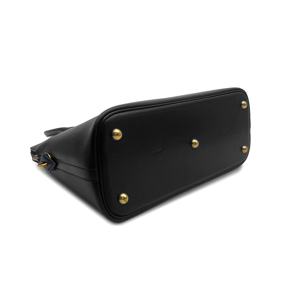 PURPOSE HERMES BOLIDE 31 BLACK BOXCALF HAND SHOULDER BAG 〇Y GOLD HARDWARE 90308963