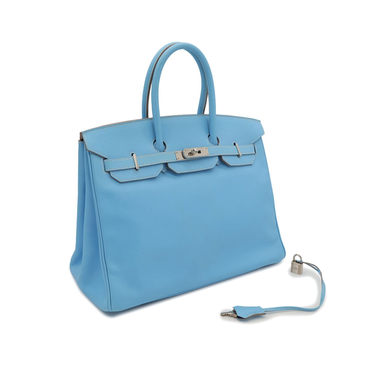 PURPOSE HERMES CANDY BIRKIN 35 CELESTE MYKONOS VEAU EPSOM HAND BAG □O SHW 90302891