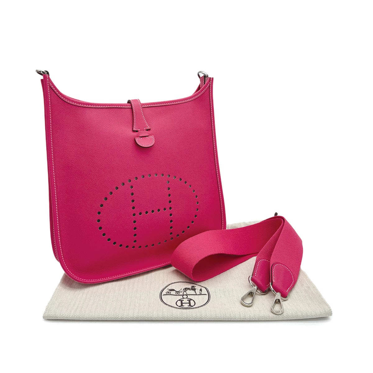 PURPOSE HERMES EVELYNE PM ROSE TRYIEN EPSOM SHOULDER BAG □O 90310312