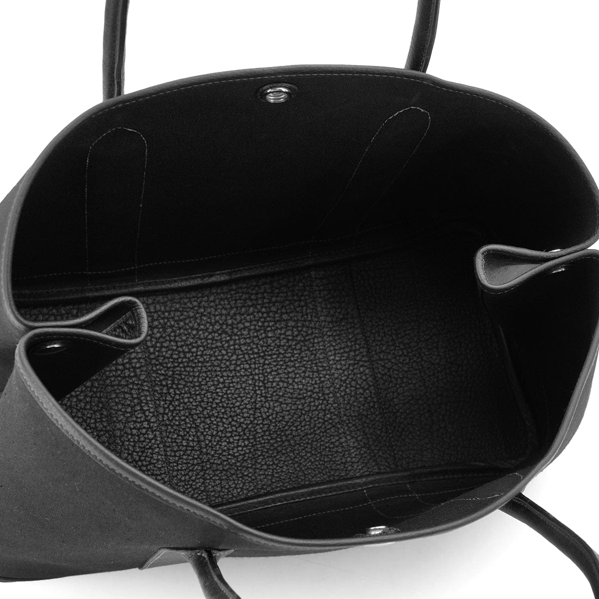 PURPOSE HERMES GARDEN PARTY PM BLACK TOILE OFFICIER HAND SHOULDER BAG 2005 SQUARE I 90326202