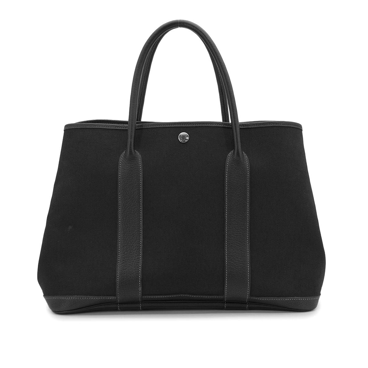 PURPOSE HERMES GARDEN PARTY PM BLACK TOILE OFFICIER HAND SHOULDER BAG 2005 SQUARE I 90327589