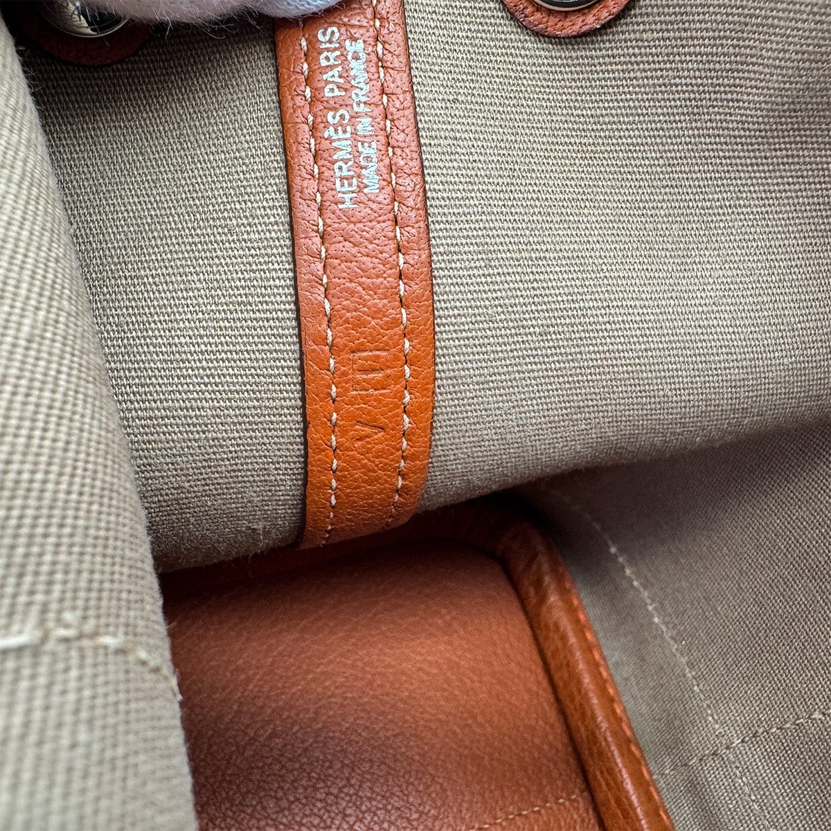 PURPOSE HERMES GARDEN PARTY TTPM POTIRON TOILE OFFICIER BUFFLE SKIPPER HAND BAG SQUARE I 90308251