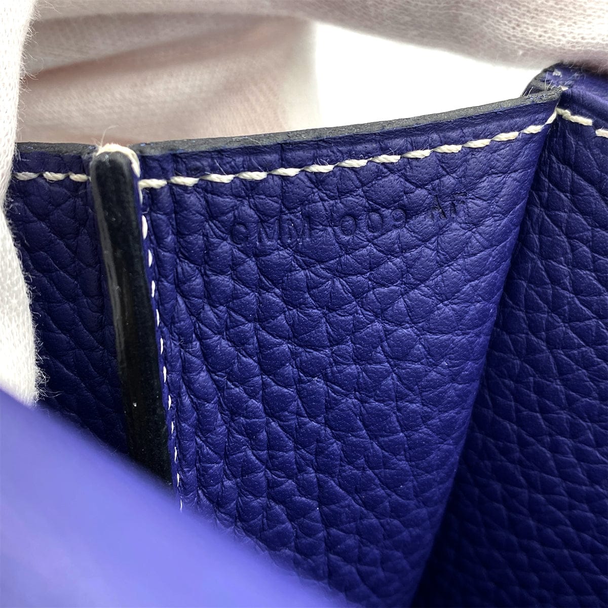 PURPOSE HERMES HALZAN 31 BLUE ENCRE TAURILLON CLEMENCE 5WAY HAND SHOULDER BAG C GOLD HARDWARE 90308363