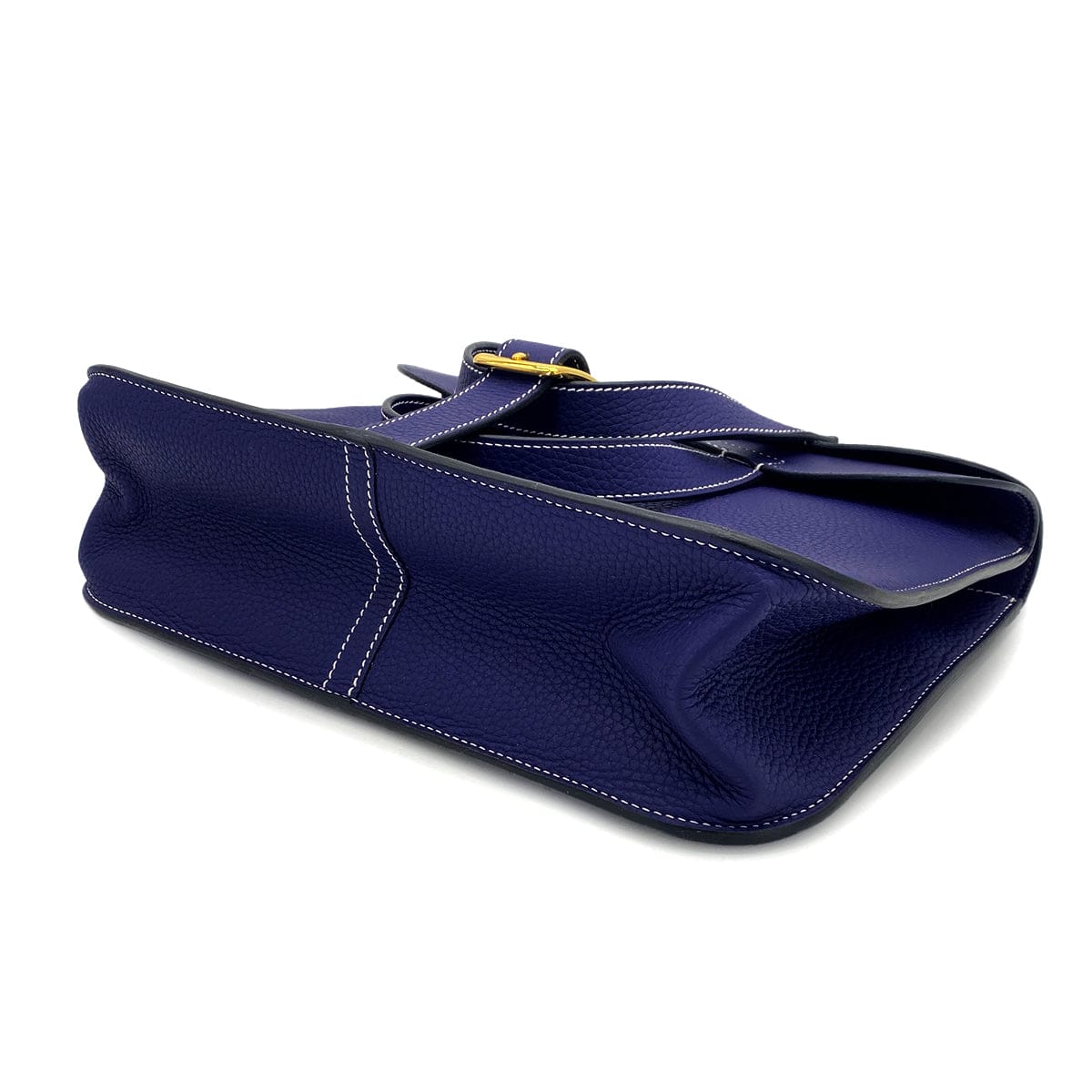 PURPOSE HERMES HALZAN 31 BLUE ENCRE TAURILLON CLEMENCE 5WAY HAND SHOULDER BAG C GOLD HARDWARE 90308363
