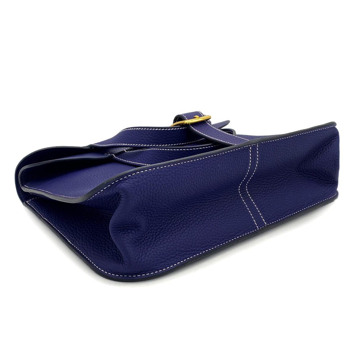 PURPOSE HERMES HALZAN 31 BLUE ENCRE TAURILLON CLEMENCE 5WAY HAND SHOULDER BAG C GOLD HARDWARE 90308363